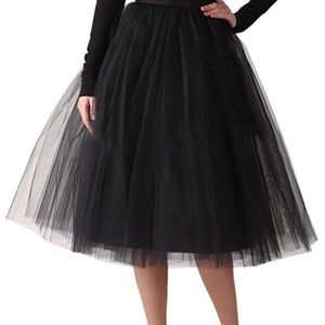 Women's A Line Short Knee Length Tutu Tulle Skirt